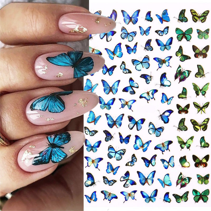 Floral Butterfly Adhesive Leaves Spring Summer Flowers Nail Stickers for  Acrylic Nails Tips - China Butterfly Nail Art Stickers and Flower Decals  price | Made-in-China.com