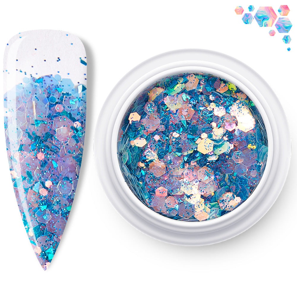 Holographic Nail Glitter Flakes - Marin Blue