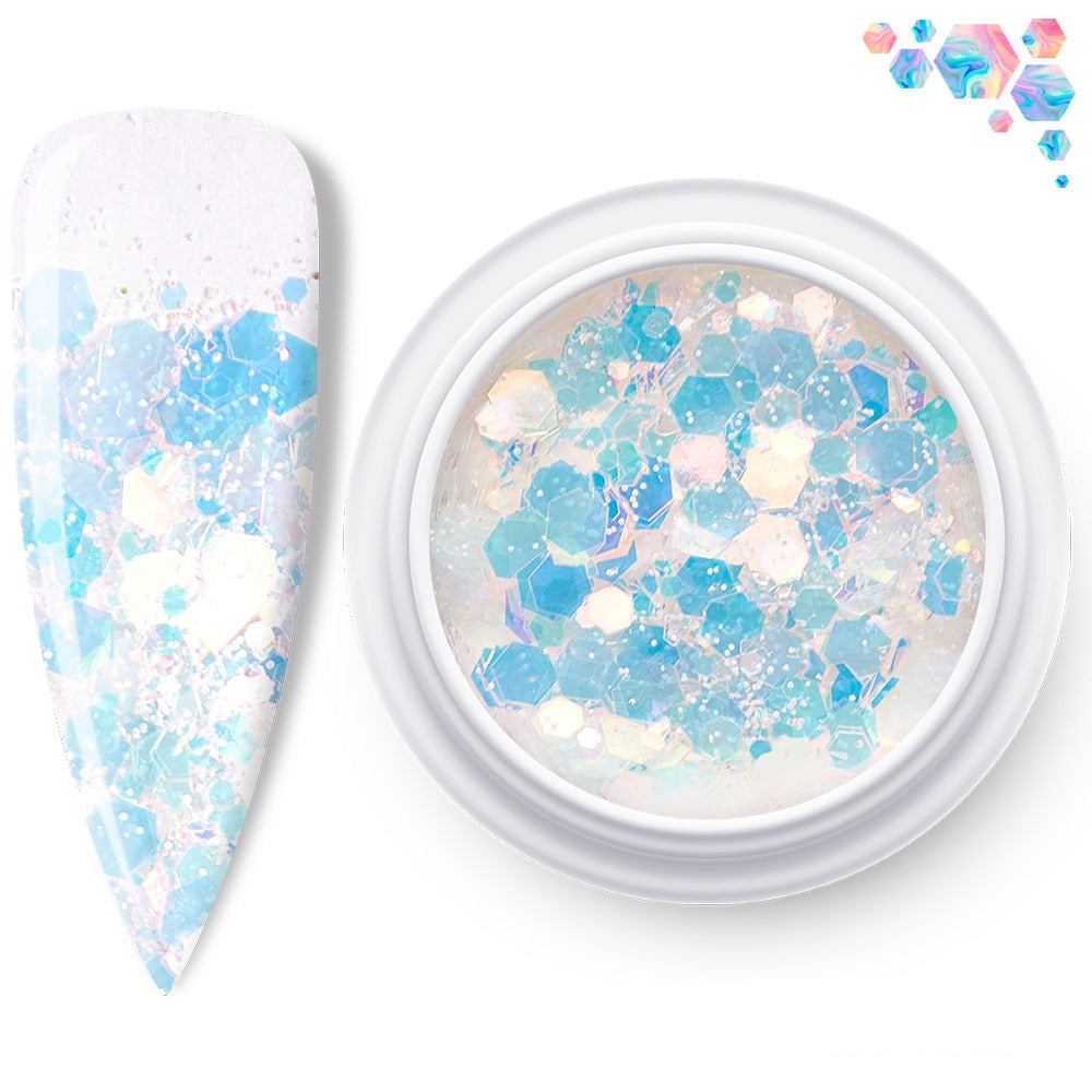 Holographic Nail Glitter Flakes - Blue